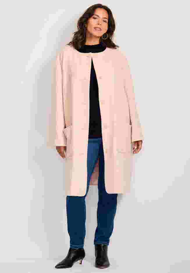 Detachable Fringe Scarf Coat image number 4