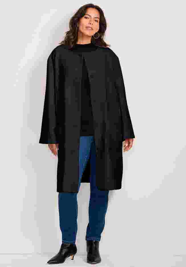 Detachable Fringe Scarf Coat image number 1
