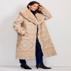 Faux Fur Trim Coat image number null