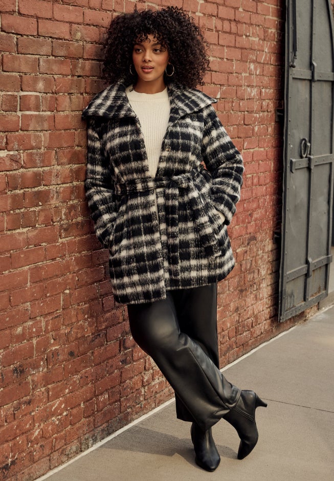 Wing Collar Belted Coat image number 0