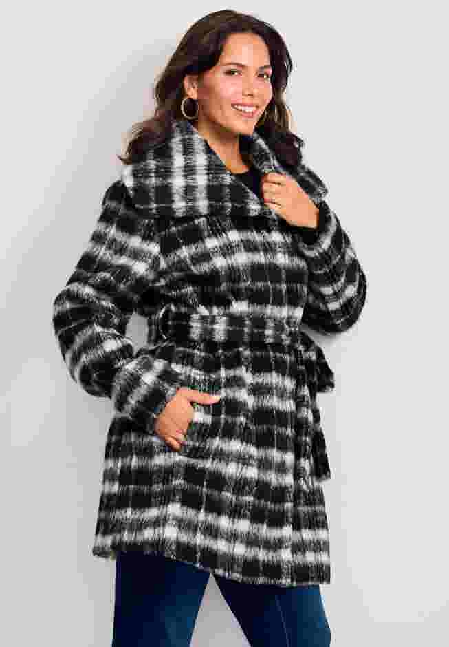 Wing Collar Belted Coat image number 3