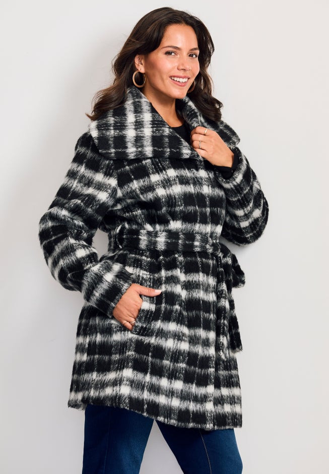 Wing Collar Belted Coat image number 3