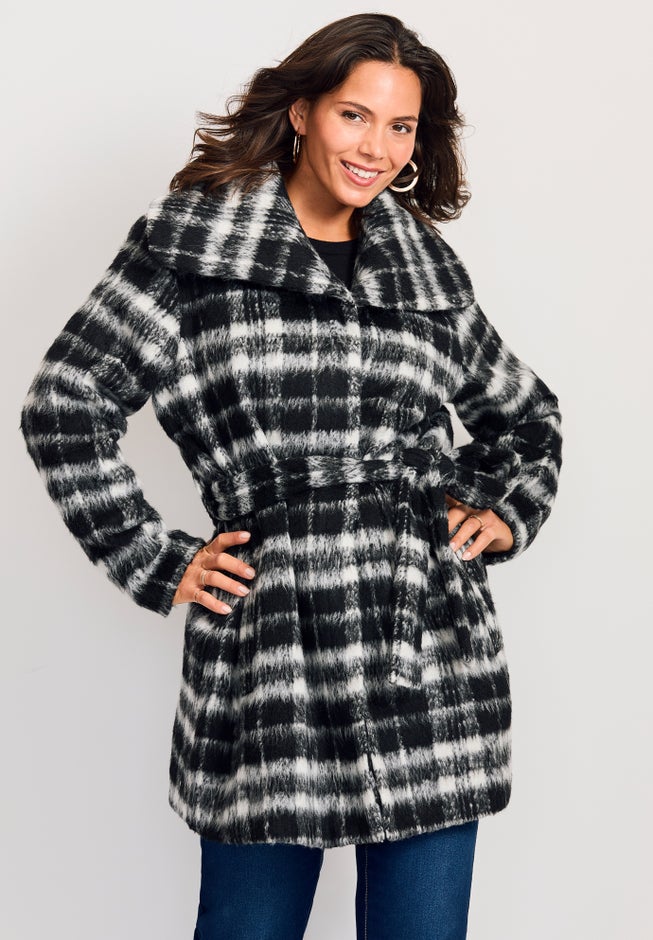 Wing Collar Belted Coat image number 0