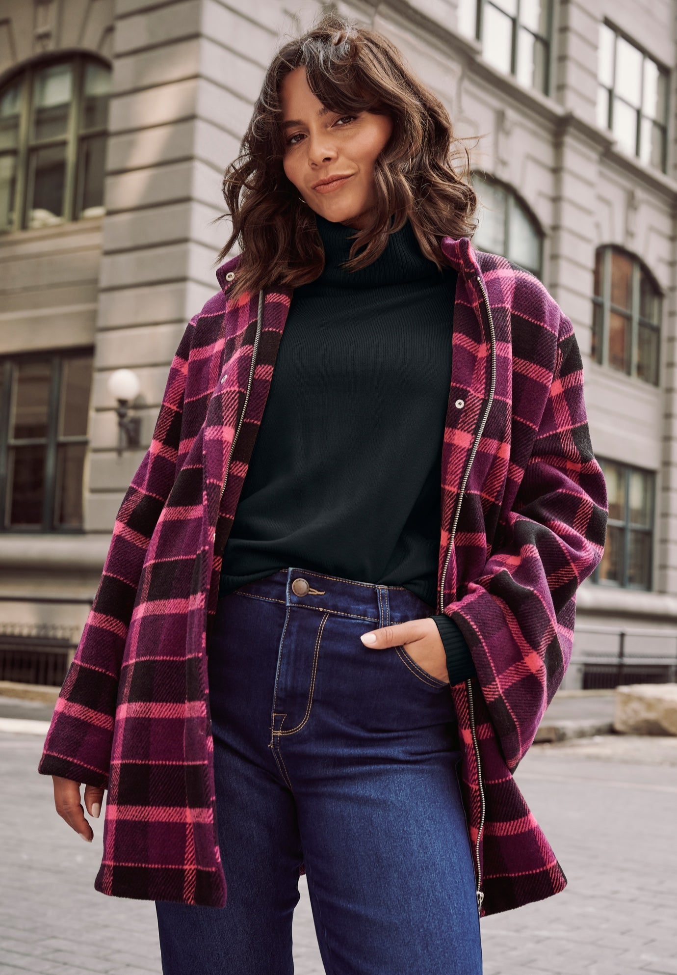 Brushed Wool Cape Coat image number 0