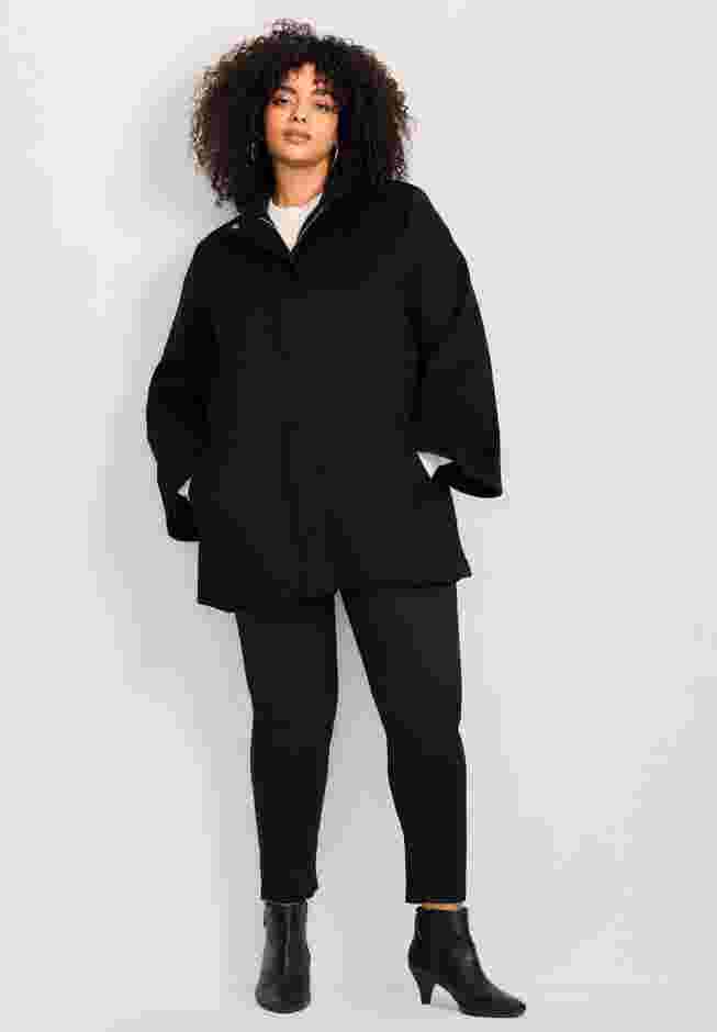 Brushed Wool Cape Coat image number 1