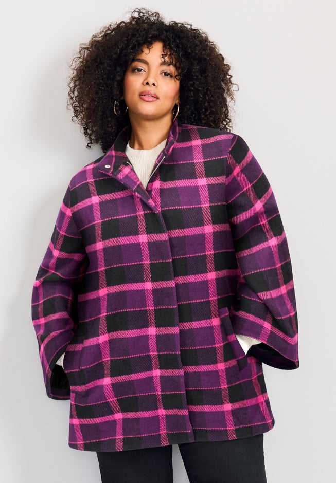 Brushed Wool Cape Coat image number 0