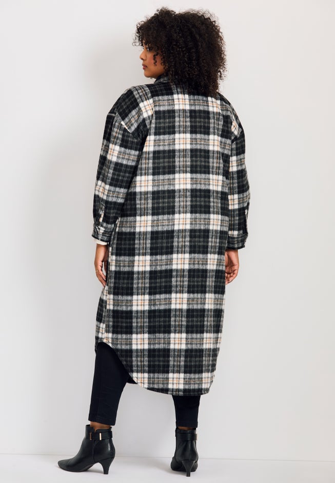 Brushed Long Shirt Jacket image number 3
