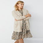 Sheer Overlay Tiered Dress image number null