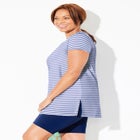 Chlorine Resistant Short Sleeve Swim Tunic image number null