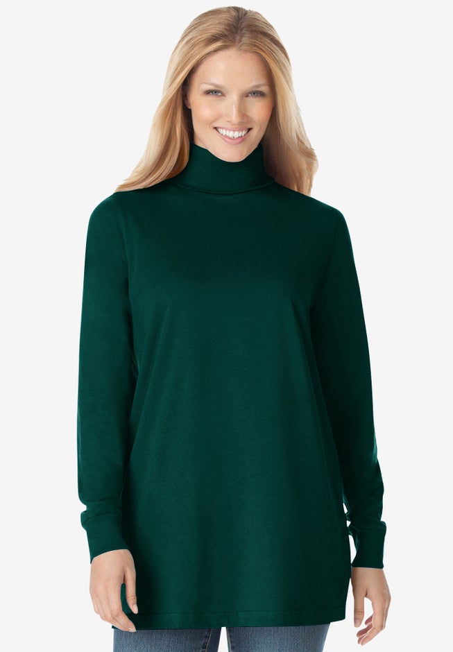 Perfect Printed Long-Sleeve Turtleneck Tee image number 3