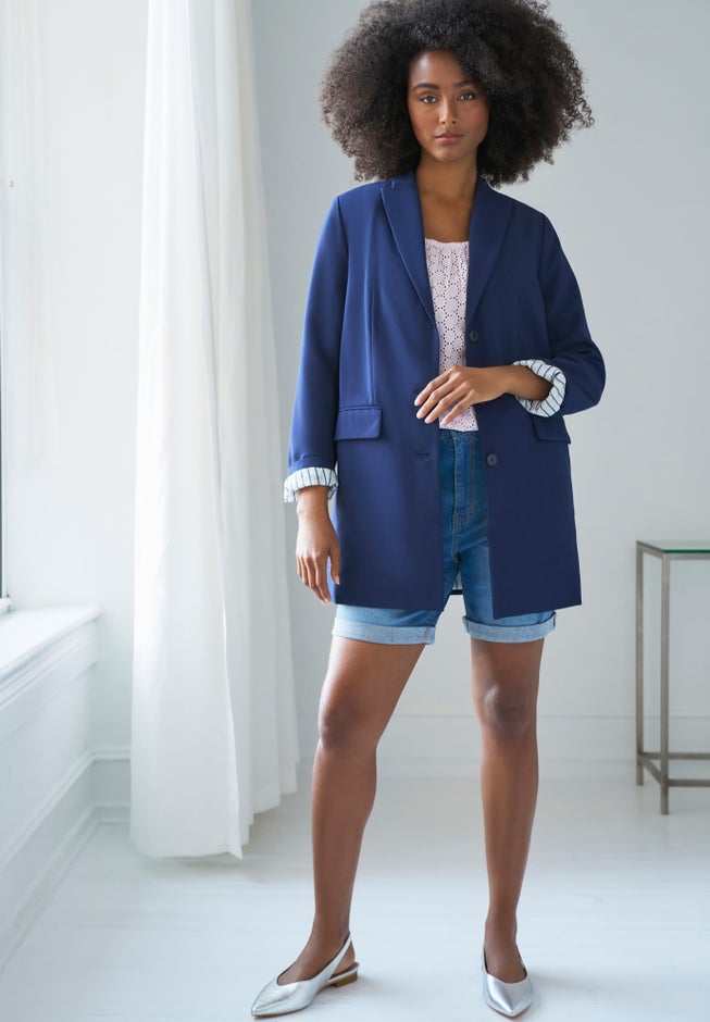 Ballet Neck Eyelet Blouse image number 1