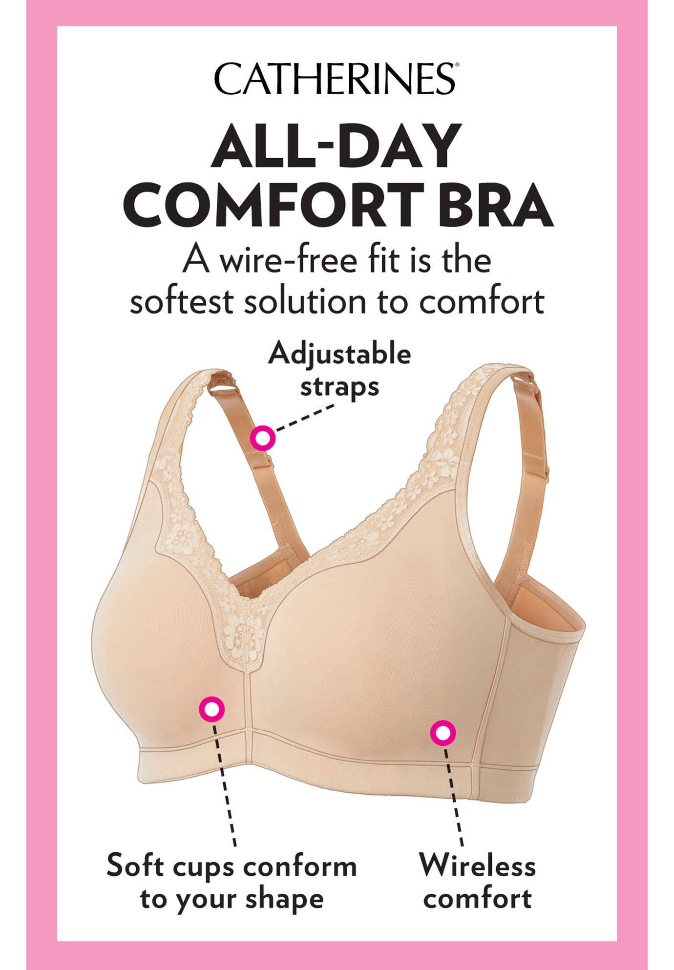 Cotton Comfort Wireless Bra image number 3