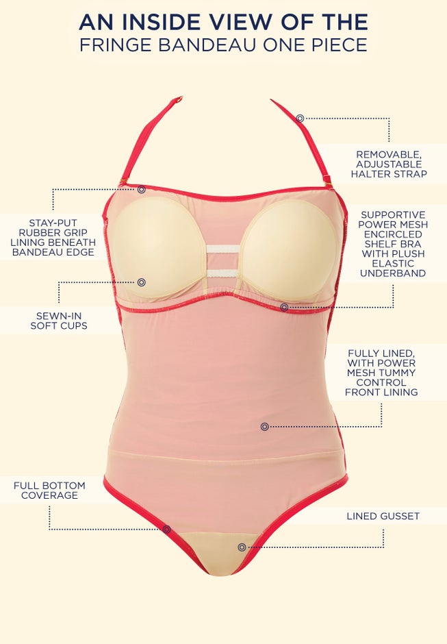 Fringe Bandeau One Piece Swimsuit image number 4