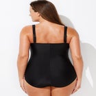 Ruched Twist Front One Piece Swimsuit image number null