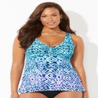 V-Neck Flowy Tankini Top image number 3