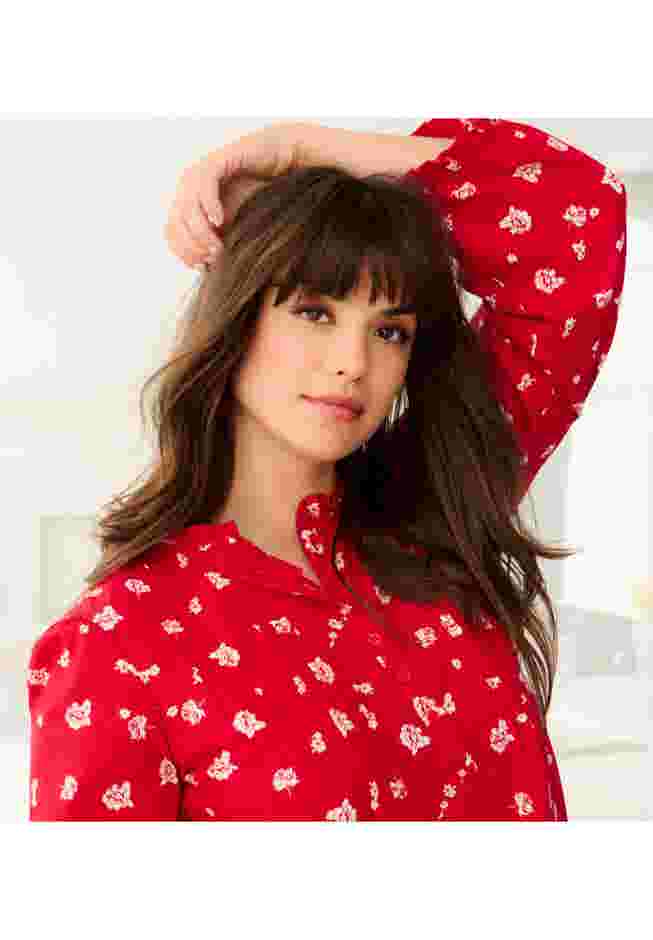 Long Flannel Nightgown  image number 5