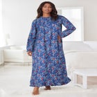 Long Flannel Nightgown image number 7