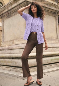 Stretch Cotton Chino Straight-Leg Pant