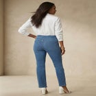 Comfort Waist Stretch Denim Straight-Leg Jean image number null