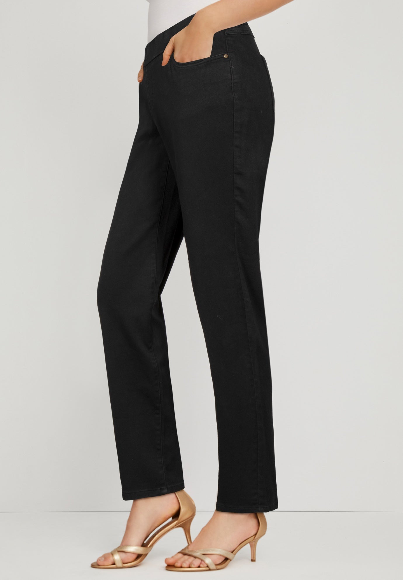 Comfort Waist Stretch Denim Straight-Leg Jean image number 1