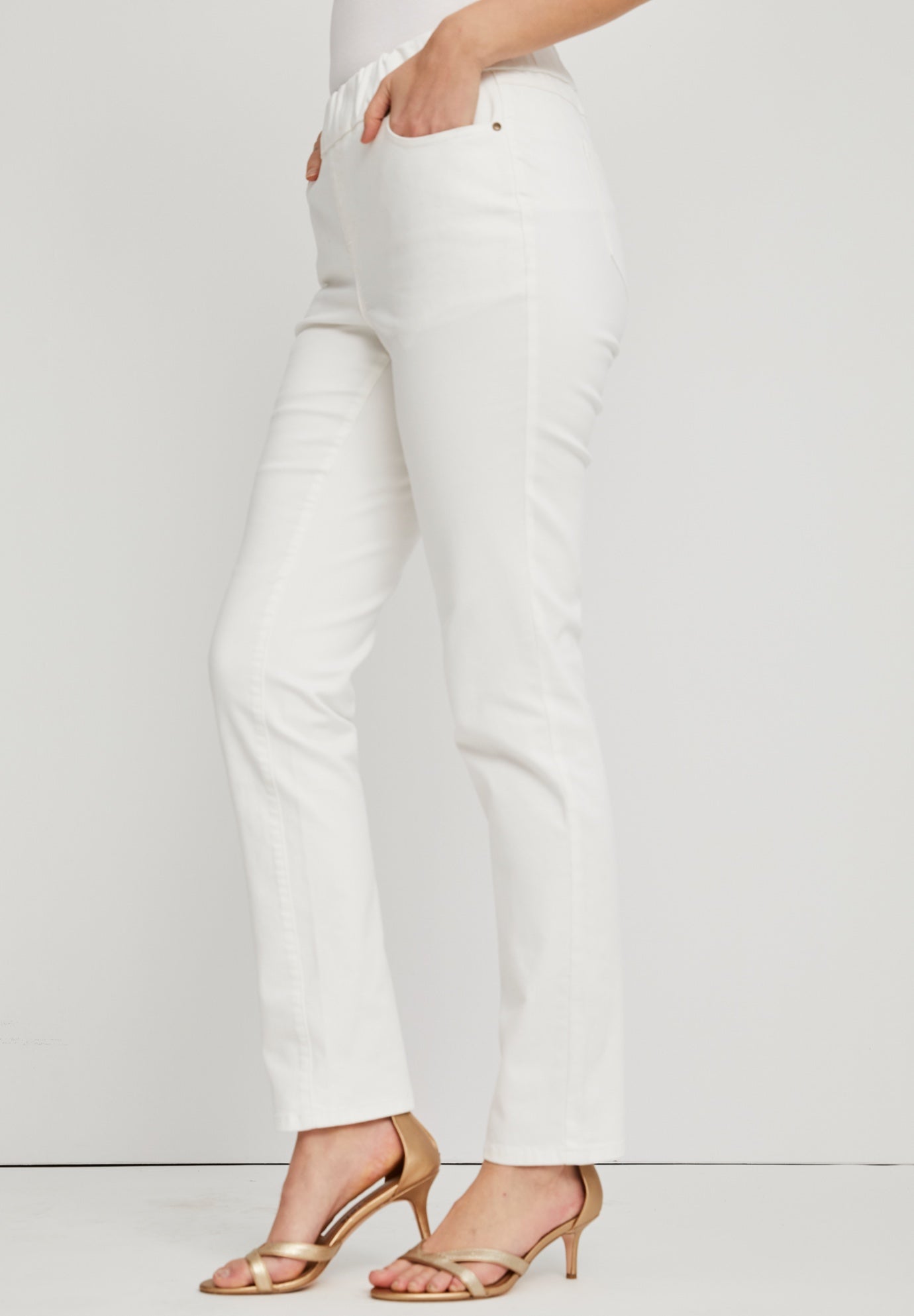 Comfort Waist Stretch Denim Straight Leg Jean image number 1