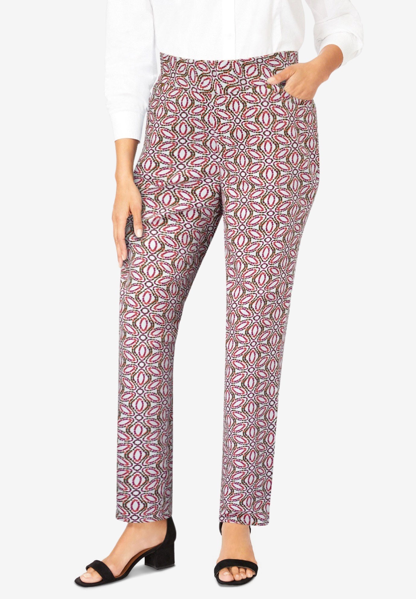 Comfort Waist Stretch Denim Straight-Leg Jean image number 0