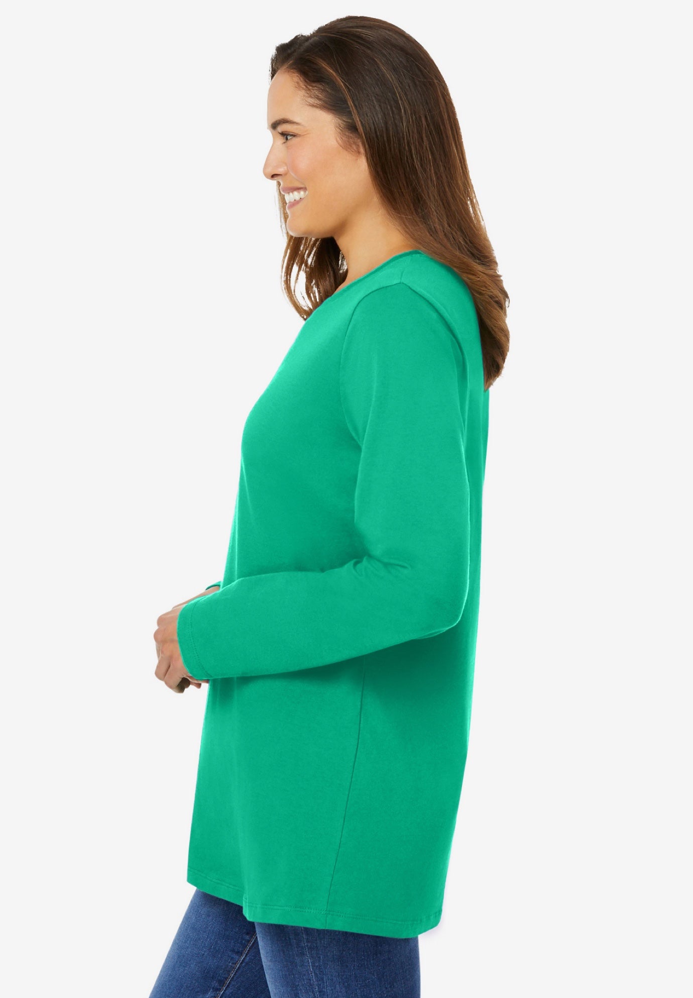 Perfect Long-Sleeve Crewneck Tee image number 2