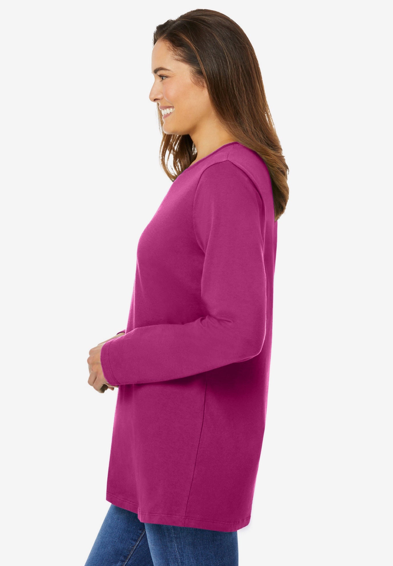 Perfect Long-Sleeve Crewneck Tee image number 3