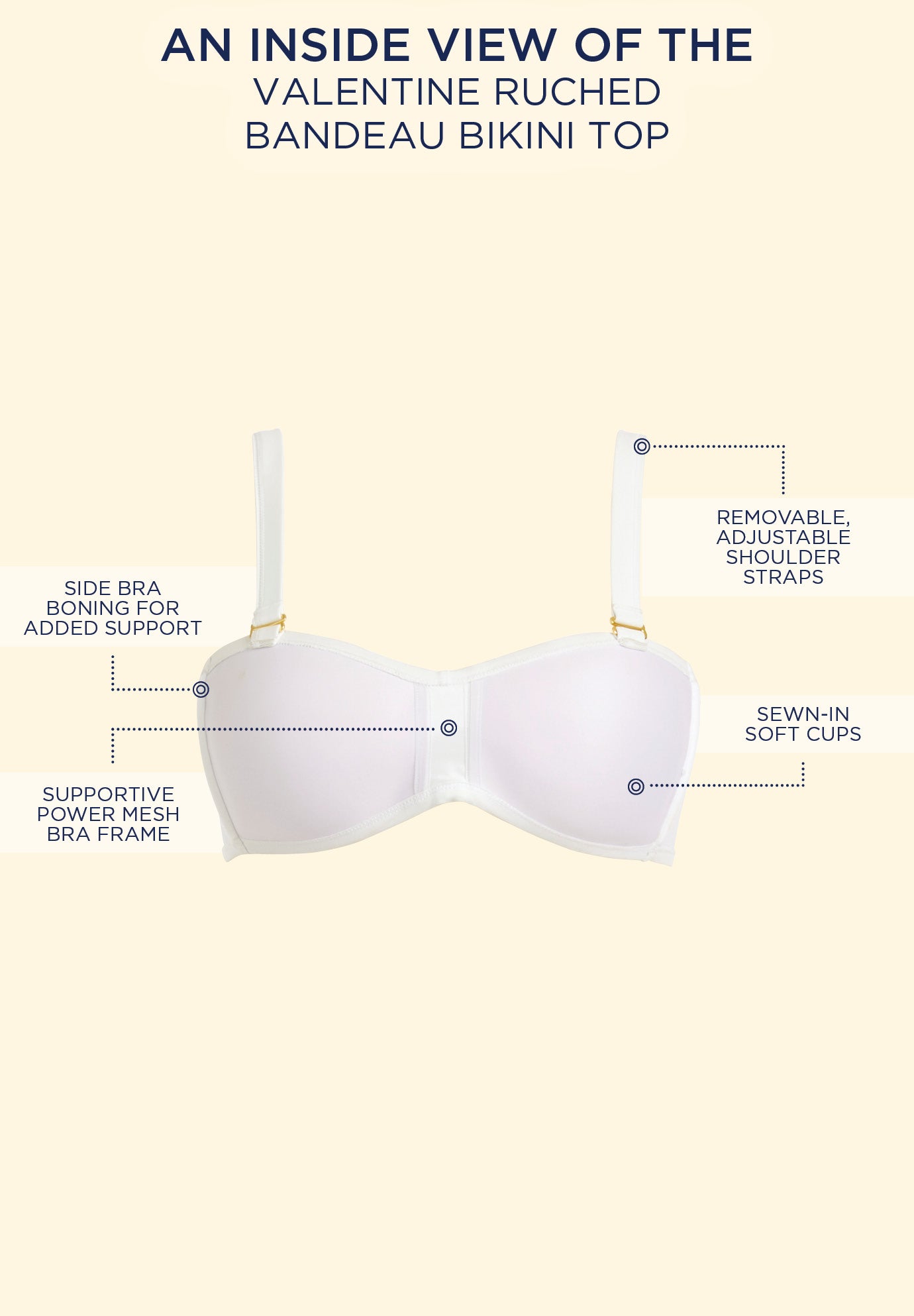 Valentine Ruched Bandeau Bikini Top image number 4