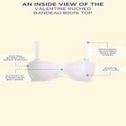 Valentine Ruched Bandeau Bikini Top image number null