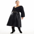 Scallop-Trim Wrap Sweater image number null