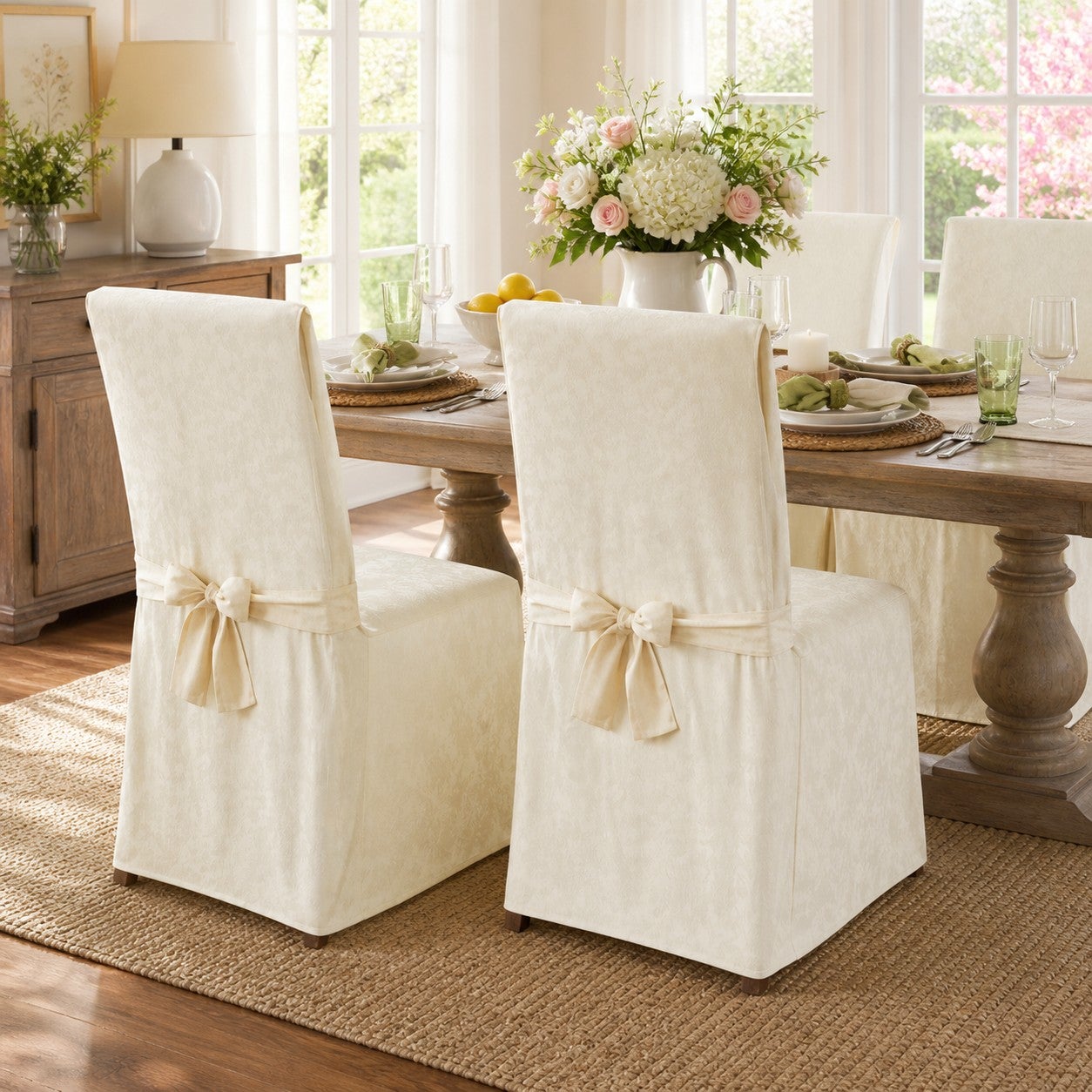 Damask Set of 2 Chair Covers image number 1