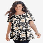 Plus Size Cotton Ultimate Swing Tee with Keyhole Back image number null