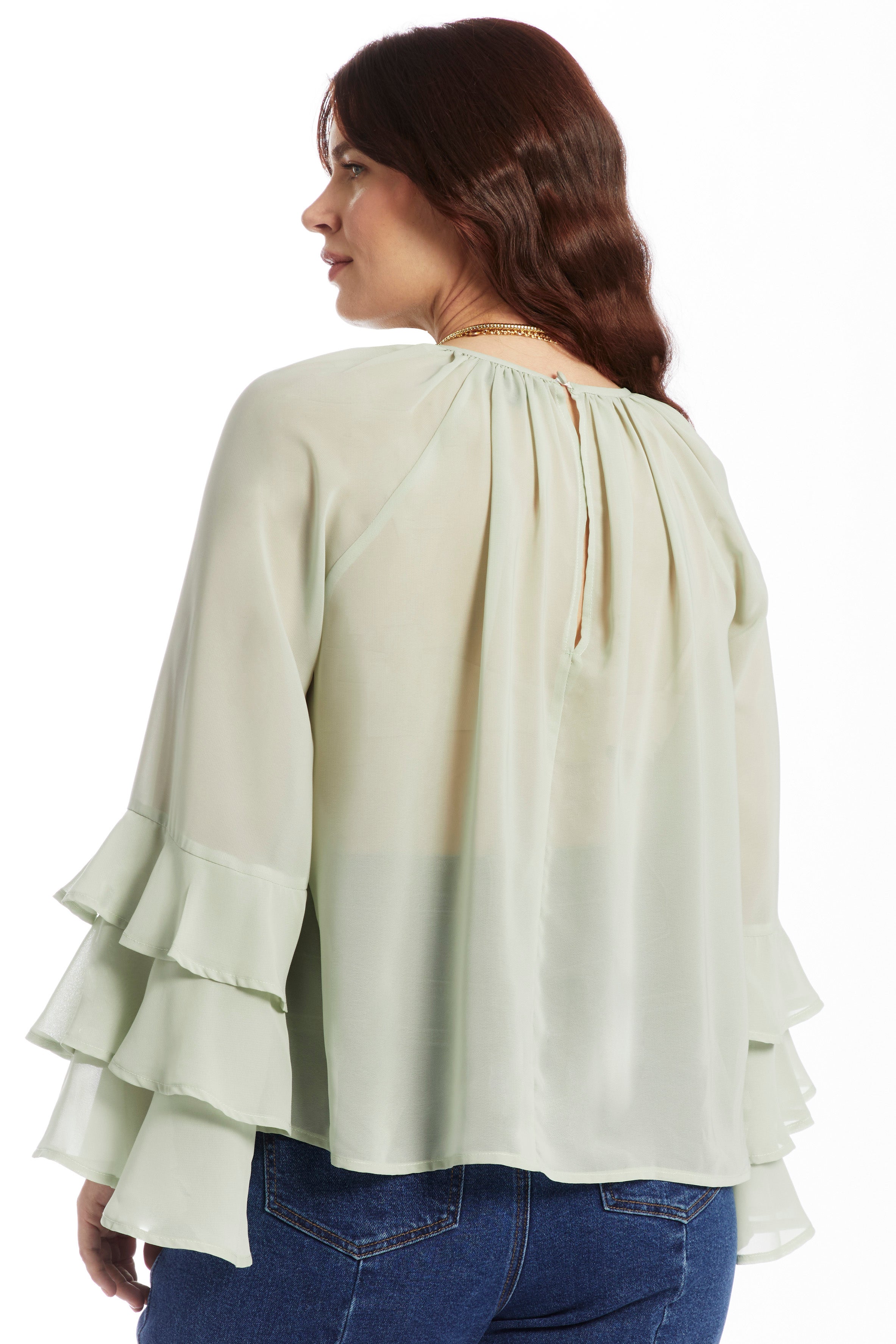Ruffled Chiffon Blouse image number 2