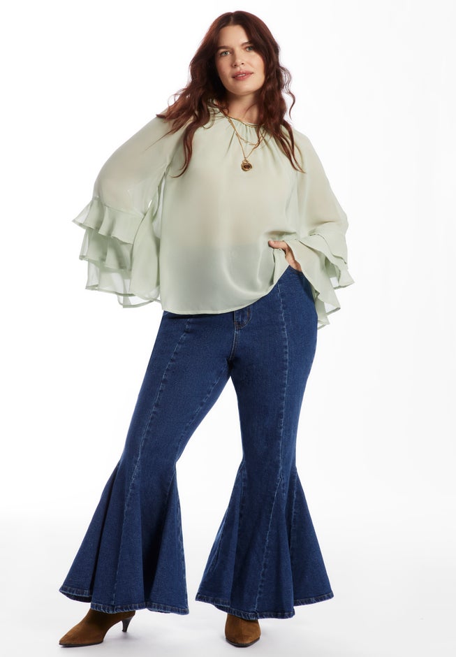 Ruffled Chiffon Blouse image number 3