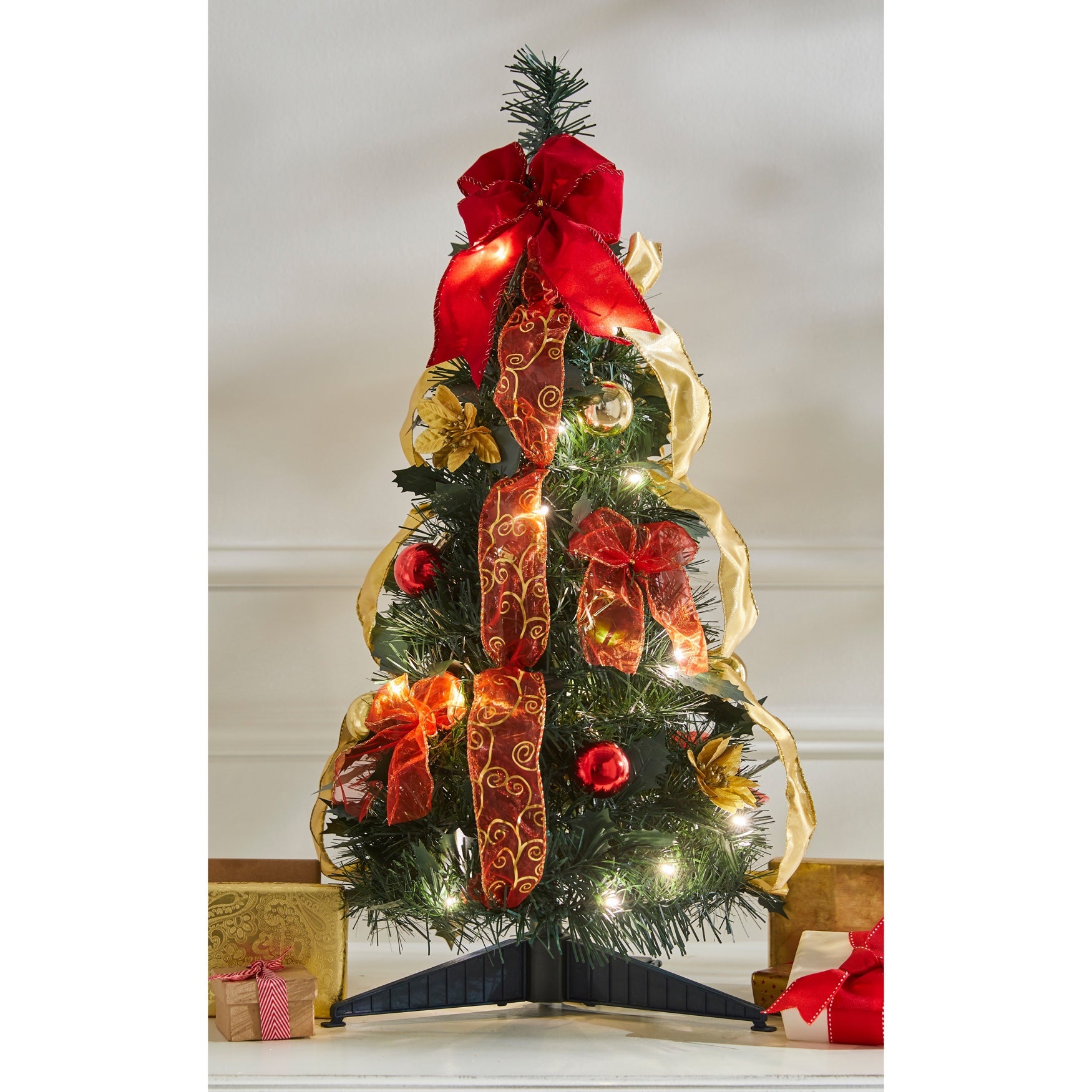 Fully Decorated Pre-Lit 2' Pop-Up Tabletop Christmas Tree image number 0