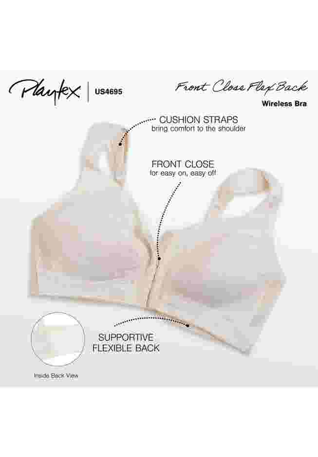 Playtex® 18 Hour Front-Close Wireless Bra with Flex Back 4695 image number 4