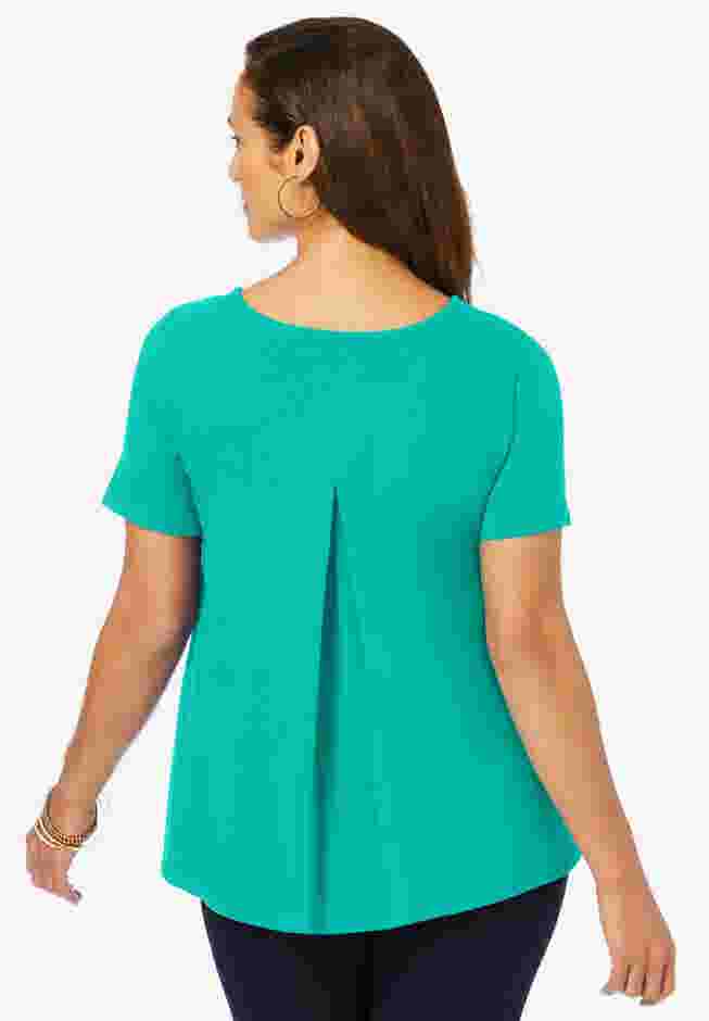 Stretch Cotton Trapeze Tee image number 1