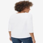 Boatneck Tee With Three-Quarter Sleeves image number null