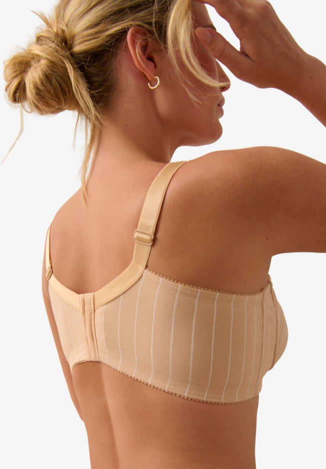 Comfort Choice&reg; Pinstripe Wireless Bra image number 1