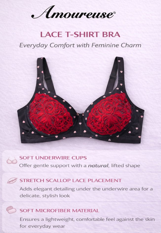 Amoureuse&reg; Lace T-Shirt Bra image number 1