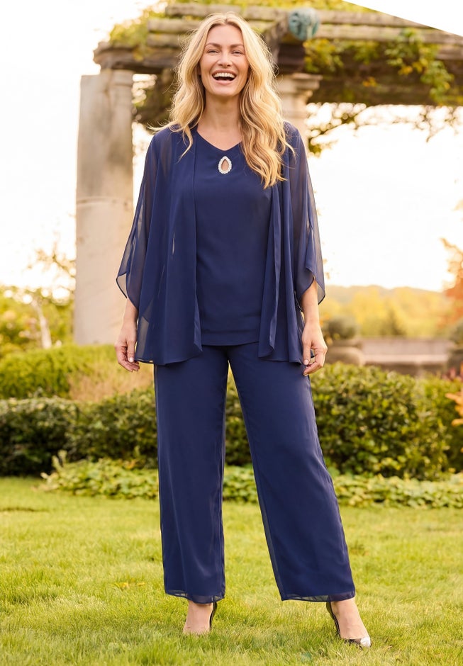 Accolades Georgette 3-Piece Pant Suit image number 2