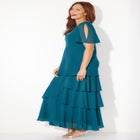 Tiered Chiffon Maxi Dress image number null