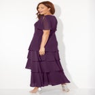 Tiered Chiffon Maxi Dress image number null