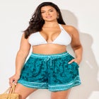 Tie-Front Cover Up Shorts image number 3