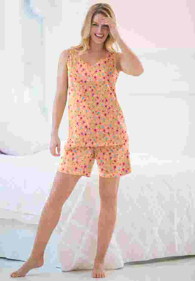 2-Piece Sleeveless Tee and Shorts PJ Set image number 3