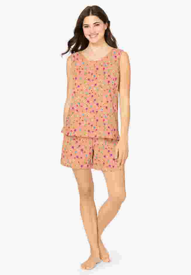 2-Piece Sleeveless Tee and Shorts PJ Set image number 0