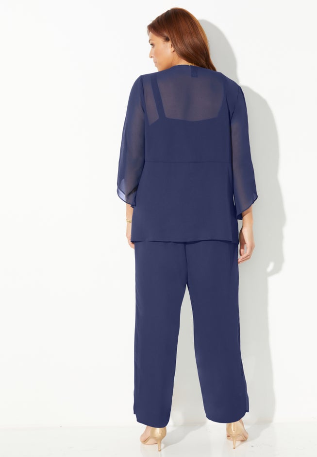 Masquerade Beaded 3-Piece Pant Suit image number 1