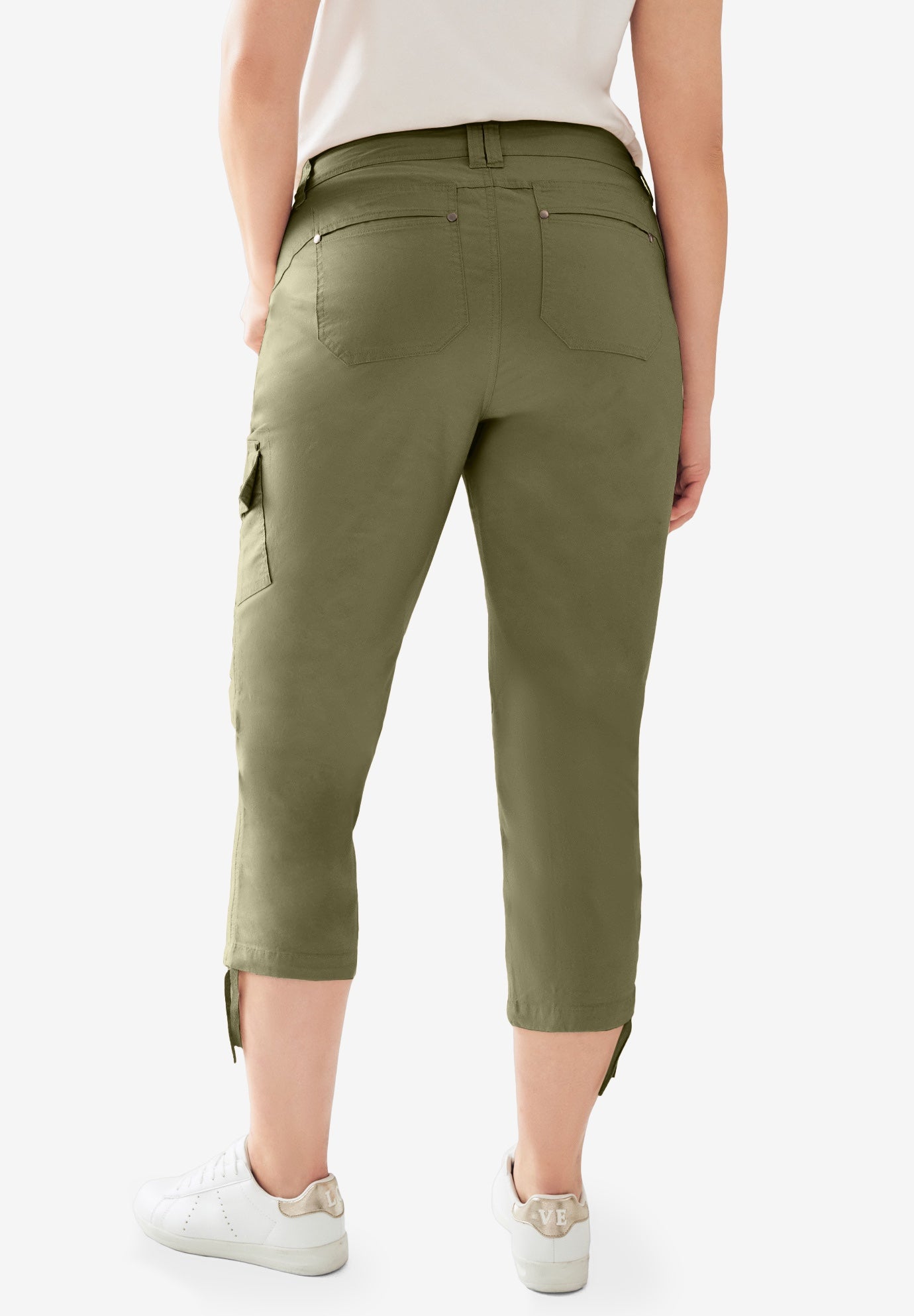 Stretch Cargo Capris by ellos&reg; image number 1