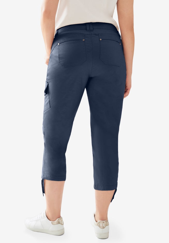 Stretch Cargo Capris by ellos® image number 1